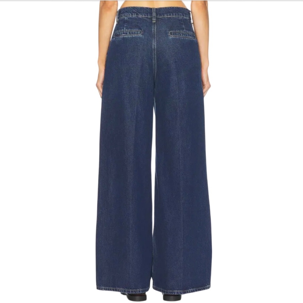 Frame Womens Jeans Size 32 Blindspot Blue Wide Leg Stretch Denim Trouser New - Picture 3 of 8